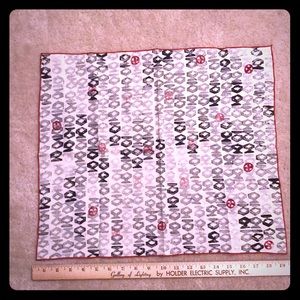 Navy red cotton scarf